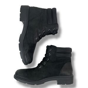 UGG Boots Harrison Lace Ankle Boot Black Leather Women's Size US 9